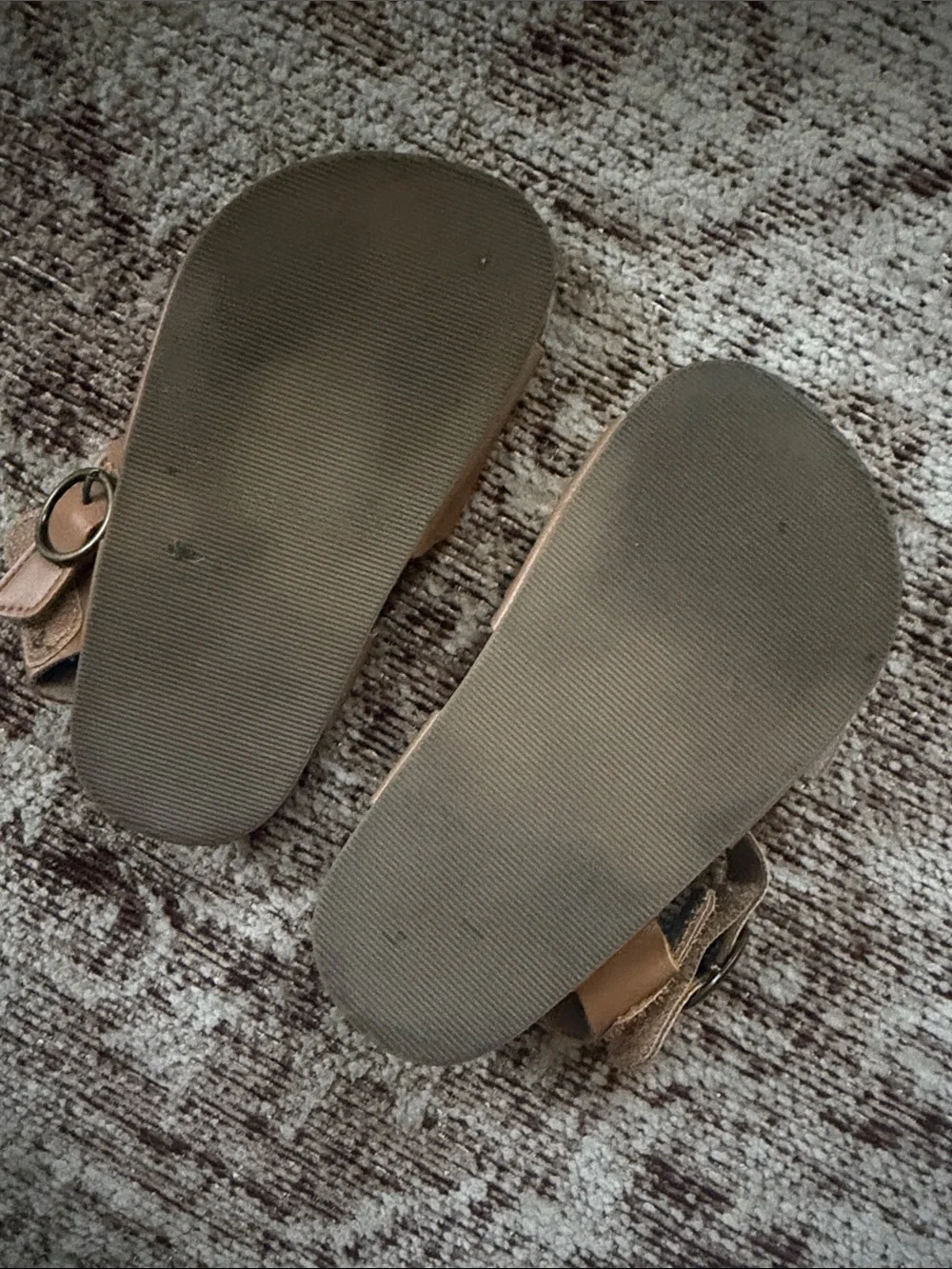 Old Navy Tan Brown Buckle Strap Kids Sandals
